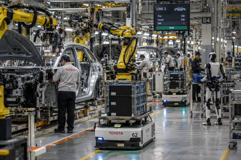 toyota 6400 millones robots physical ai fabrica automatizacion